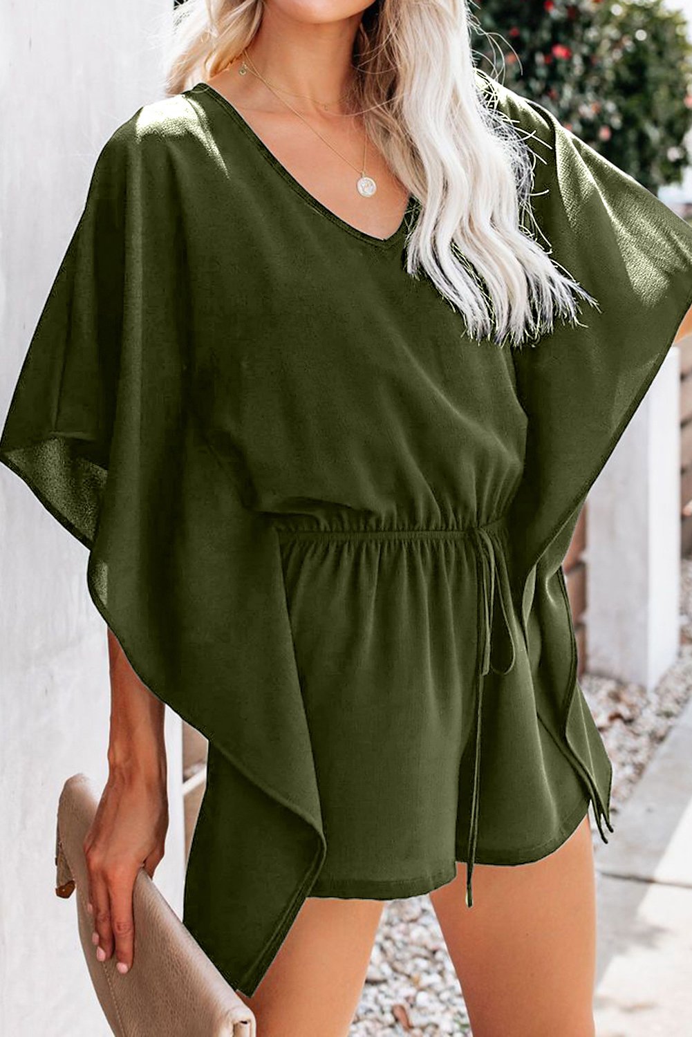 Summer Breeze Green Kimono Jumpsuit