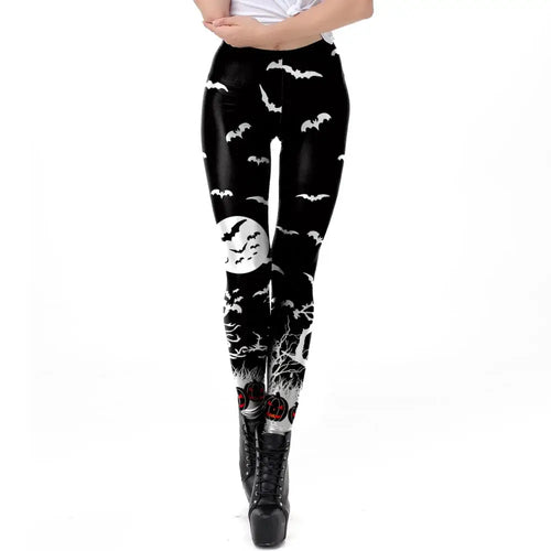 VIP FASHION Adult Steampunk Skeleton Leggings Adventure Halloween