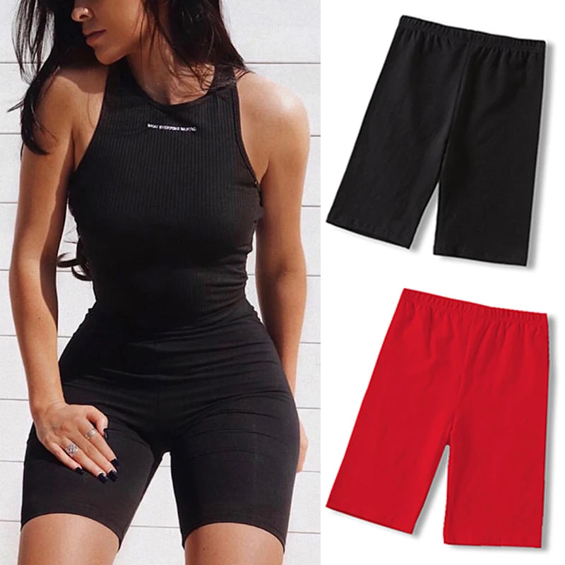 Plus Size Gym Short Leggings Women High Waist Black Fashion SweatPants