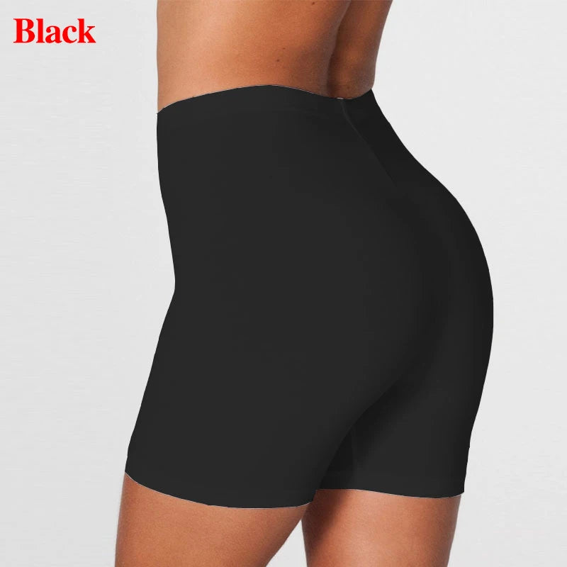 Women'S High Waist Elastic Leggings Spring Summer Solid Color Safety