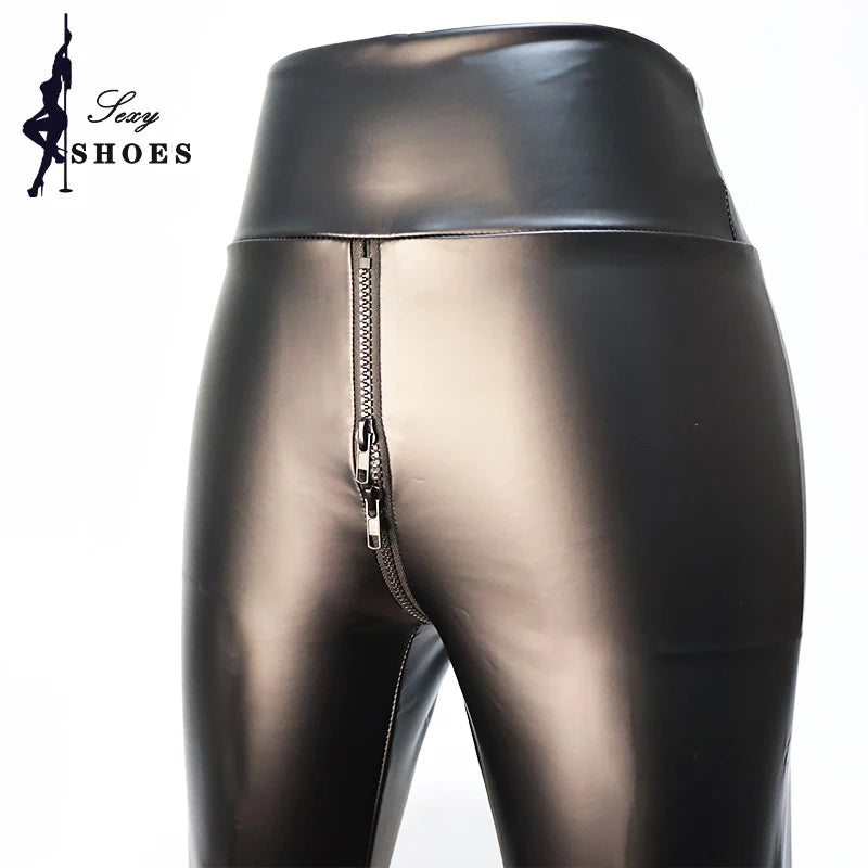 Black PU Leather Pants Women High Waist Skinny Push Up Leggings