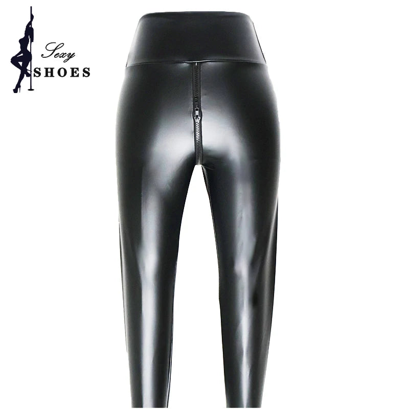 Black PU Leather Pants Women High Waist Skinny Push Up Leggings