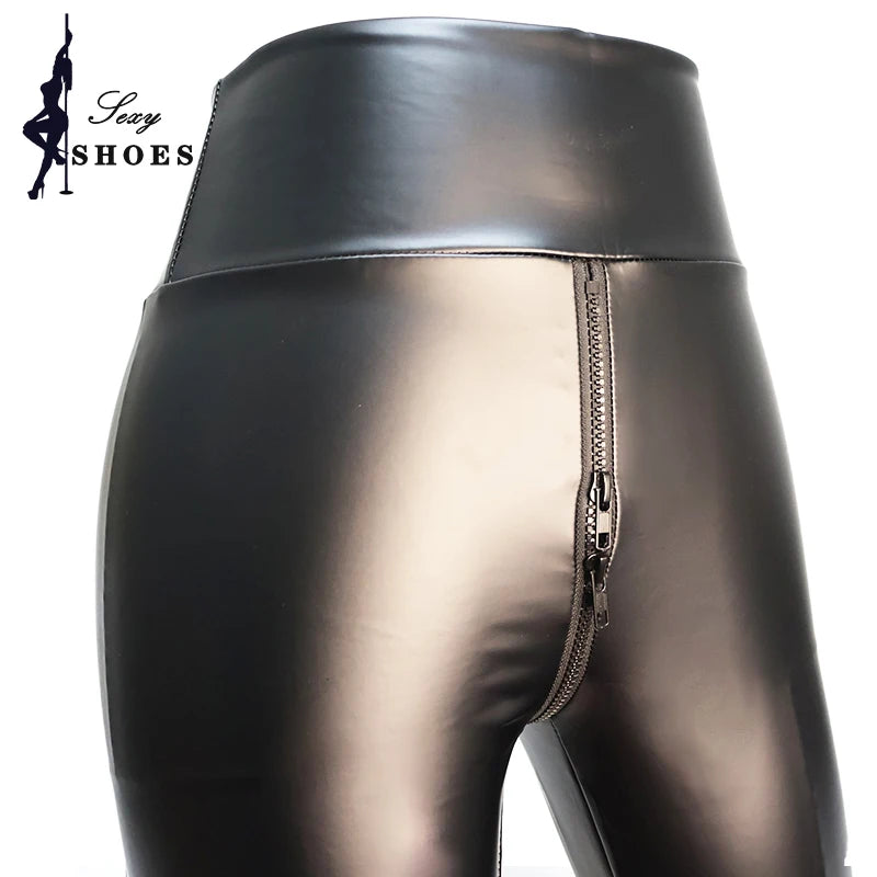 Black PU Leather Pants Women High Waist Skinny Push Up Leggings