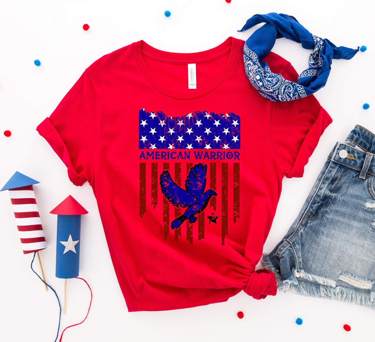 Patriotic American Warrior Tee