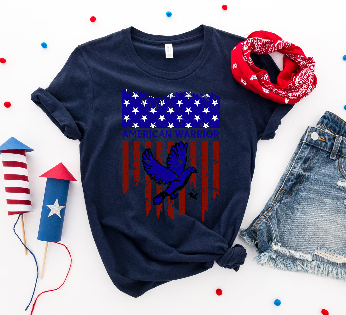 Patriotic American Warrior Tee